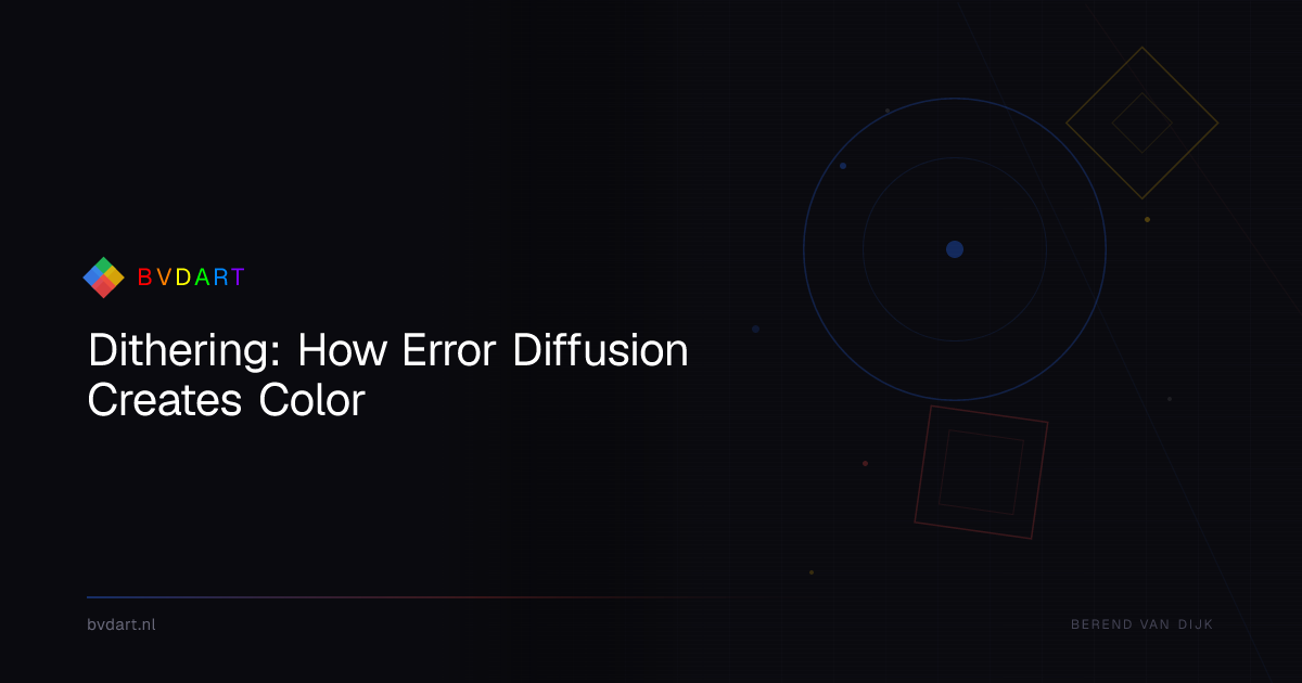 Dithering: How Error Diffusion Creates Color — BVDART — BVDART